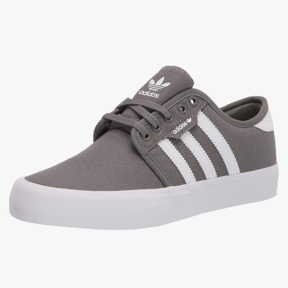 Adidas Women’s Gray and White Canvas Seeley Sneakers